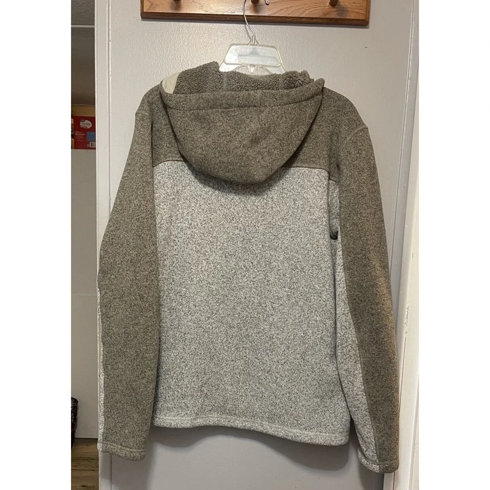 The North Face Gordon Lyons Hoodie Mens Large Brown Gray Full Zip Long Sleeve